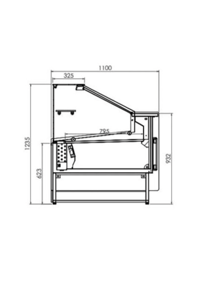 ALMISON Vitrina expositora serie 970 cristal recto 1,95m 3 puertas ALMVED920MR