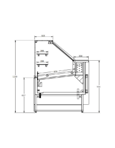 ALMISON Vitrina expositora Pastelería serie 970 cristal recto 1,45m 2 puertas ALMVED9715PR 2