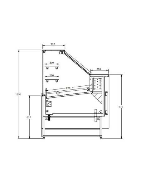 ALMISON Vitrina expositora Pastelería serie 970 cristal recto 1,45m 2 puertas ALMVED9715PR