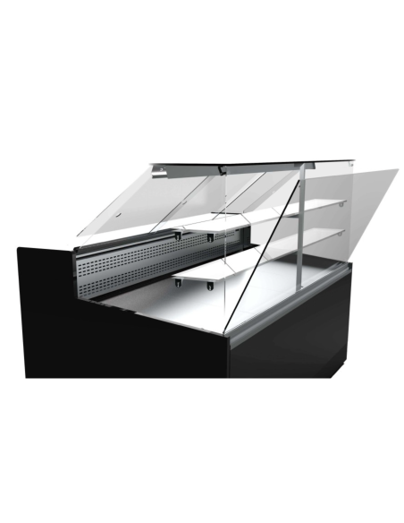 ALMISON Vitrina expositora Pastelería serie 970 cristal recto 1,45m 2 puertas ALMVED9715PR
