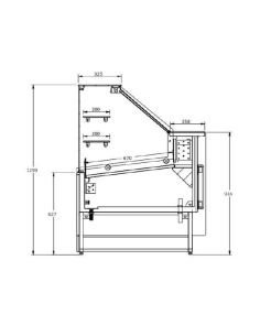 ALMISON Vitrina expositora Pastelería serie 970 cristal recto 1,95m 3 puertas ALMVED9720PR 2