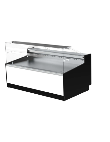 ALMISON Vitrina expositora Carnicer¡a serie 1100 cristal recto 1,5m 2 puertas ALMVED11015MR