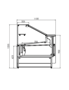 ALMISON Vitrina expositora Carnicería serie 1100 cristal recto 2m 3 puertas ALMVED11020MR 2