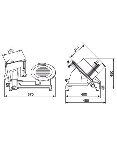 Cortadora Fiambre OMEGA 300GXE-KI ORVED