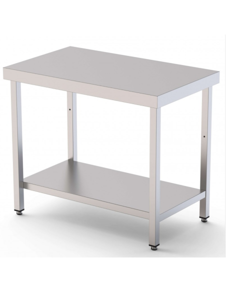 Mesa Central Acero Inoxidable AISI 304 Con 1 Estante 800 x 600 x 850