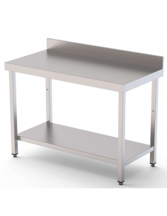 Mesa Mural acero inoxidable Con 1 Estante 800 x 600 x 850