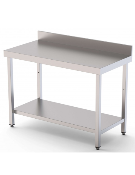Mesa Mural acero inoxidable AISI 304 Con 1 Estante 800 x 600 x 850