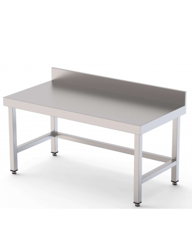 Mesa Mural Baja Acero Gama 600 con Refuerzo |Hosteleria Negocios