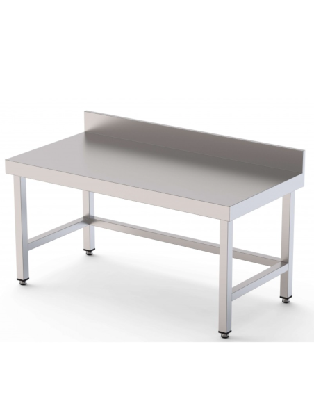 Mesa Mural Baja Acero Gama 600 con Refuerzo |Hosteleria Negocios