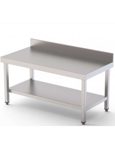 Mesa Mural acero inoxidable con 1 Estante 800 x 600 x 600
