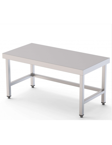 Mesa Central Baja Acero  Gama 600 con Refuerzo |Hostelería Negocios