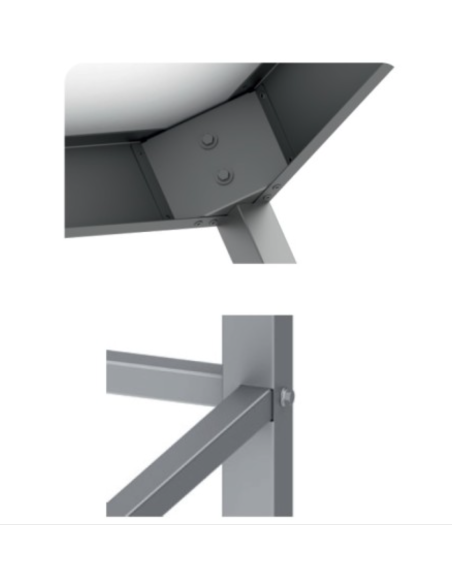 Mesa Central acero inoxidable AISI 201 Sin Estante 1000 x 600 x 850