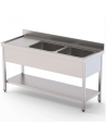 Fregadero 2 Cubas Gama 600 Con estante|Hosteleria negocios
