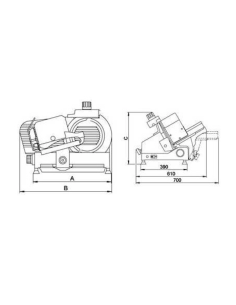 BRAHER Cortadora de Fiambre  Profesional Serie USA-250 2
