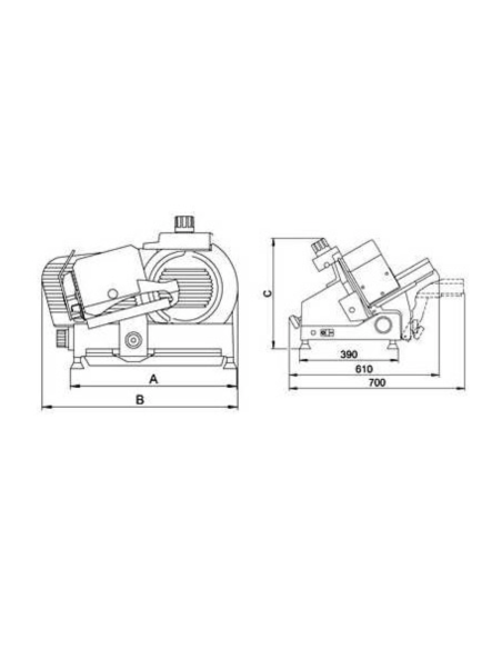 BRAHER Cortadora de Fiambre Serie USA-250