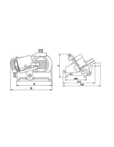BRAHER Cortadora de Fiambre  Serie USA-280