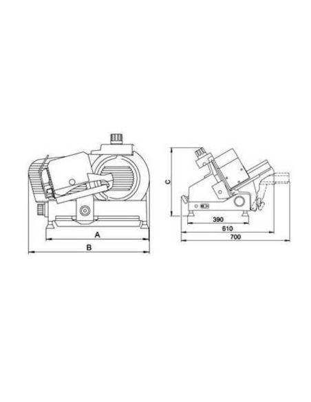 BRAHER Cortadora de Fiambre Profesional  Serie USA-350