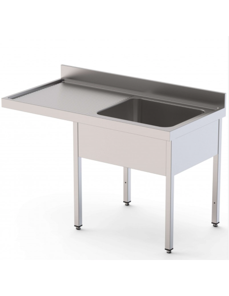 Fregadero Acero Inoxidable AISI 304 1 Cuba Sin estante 1000 x 600 x 850