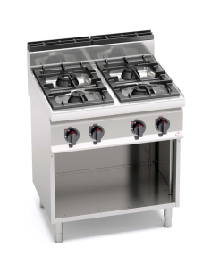 Cocina a Gas con Estante 4 Fuegos Macros 700 BERTOS