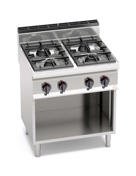 Cocina a Gas con Estante 4 Fuegos Macros 700 BERTOS