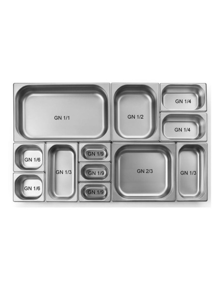 Cubeta Gastronorm de Acero Inoxidable GN 2/3