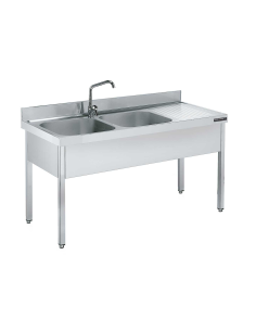 Fregadero Acero Inox Fondo 600 2 Cubas sin Estante DISTFORM
