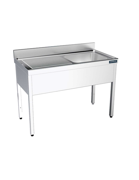 Fregadero Acero Inox Fondo 700 1 Cuba sin Estante DISTFORM