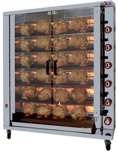 Asador de Pollos a Gas 6 Espadas 6ASG Arilex|Hosteleria Negocios