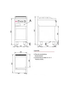 Fry Top Eléctrico Jemi FRTE60 P60 | Placa Lisa Profesional Inox 2