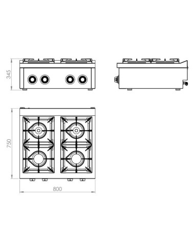 Cocina de Sobremesa Serie 750 C4F750S  HR FAINCA|Hosteleria negocios