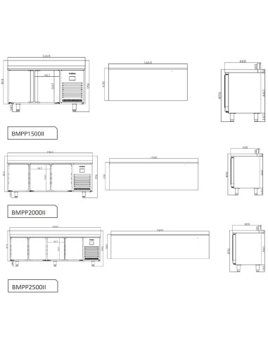 Mesa Refrigerada Serie 600 BMPP 1500 II INFRICO|Hosteleria negocios