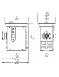 Picadora de Carne PS-32 Sammic | 425 kg/h Inox Profesional 2