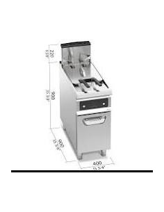 Freidora a Gas Bertos S9GL20MFA – 20 L | Elevador Automático y Filtrado de Aceite Profesional 2