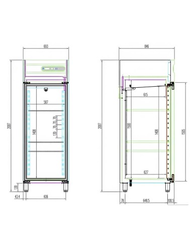 Armario Refrigerado APG-711 HC Edenox | Compra Online al Mejor Precio