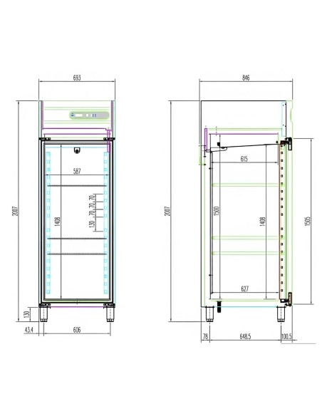 Armario Refrigerado APG-711 HC Edenox | Compra Online al Mejor Precio