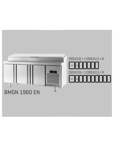 Mesa Refrigerada BMGN 1960 EN Infrico GN 1/1 |Hosteleria Negocios