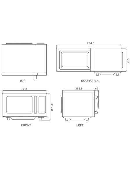 Microondas Edenox MICRO 1025| Compacto y Potente