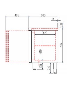 Mesa de Congelación Coreco MCSV-200| Serie 600 Snack 2