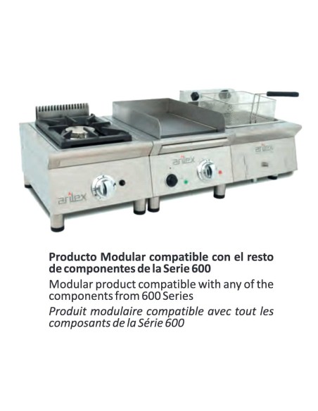 Fry Top a Gas Arilex FRYGRN Serie 600 | Hostelería Negocios
