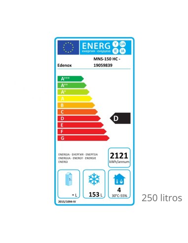 Mesa de Congelación MNS-150 HC Serie 600 Edenox|Hosteleria Negocios