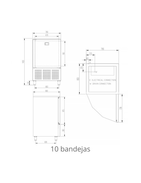 Abatidor de Temperatura AM-101 CD HC Edenox|Hosteleria Negocios