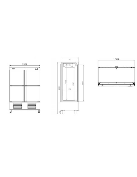Armario Refrigeración Infrico AN 1004 T/F | Hostelería Negocios