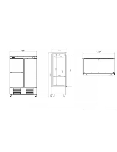 Armario Refrigeración Infrico AN 1003 T/F | Hostelería Negocios