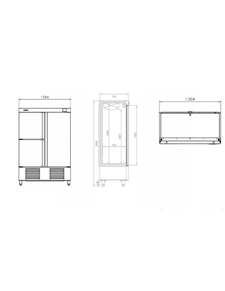 Armario Refrigeración Infrico AN 1003 T/F | Hostelería Negocios