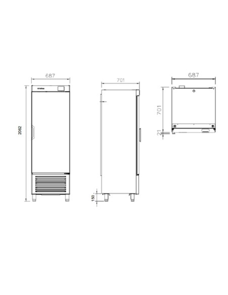 Armario Expositor Congelación Infrico AN 501 BT CR | Hostelería Negocios