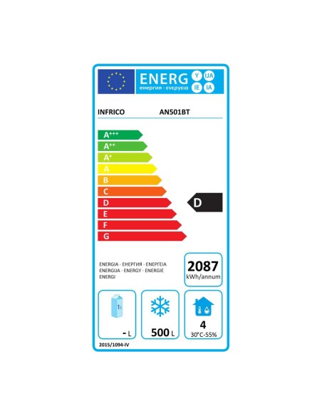Armario Congelador Infrico AN 501 BT | Hostelería Negocios
