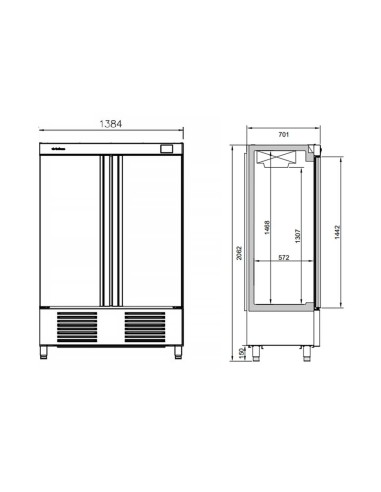 Armario Congelador Infrico AN 1002 BT | Hostelería Negocios