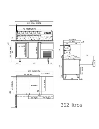 Mesa Refrigerada Pizza Coreco MR Gama 800 40x60 | Hostelería Negocios