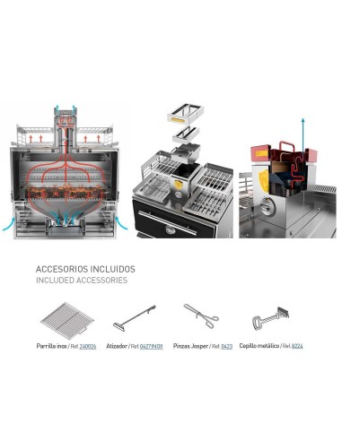 Horno Brasa HJX-Pro M120-TD - Negro Josper|Hosteleria Negocios