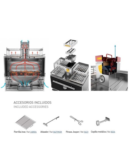 Horno Brasa HJX-Pro L175-TD - Negro|Hosteleria Negocios